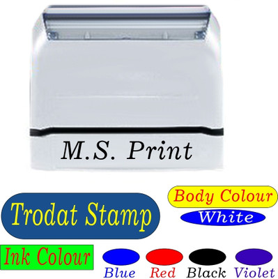 MSPRINT FLASHY 6903 Self-Ink Stamp(Medium _ 49x22 mm, With Violet ink, Blue ink, Red ink, Black ink, - any one ink only)