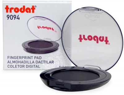 LRK Trodat Inkless Fingerprint Pad/Thumbprint Pad/Elegant Design ROUND(41mm, BLACK)