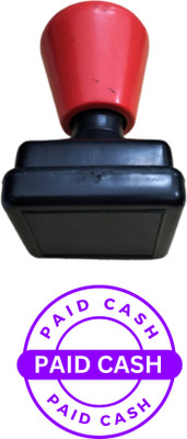 Monotech Enterprises Paid Cash Message Stamp for Shop and Office pre ink stamp(small, Voilet)