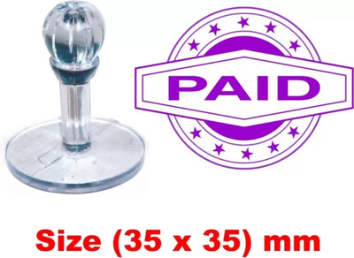 madhufashain Paid Nylon stamp round rectangle Rubber stamp(Large, Blue)