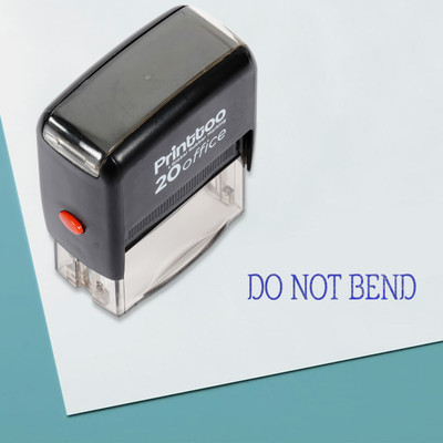 Printtoo DO NOT Bend Self Inking Rubber Stamp Office Stationary Stamp Self-inking Stamp(Medium, Blue)