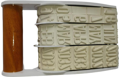 madhufashion 18 mm Large Size Dater Stamp pcs 1 Rolling Rubber Stamp(18 mm, voilet)