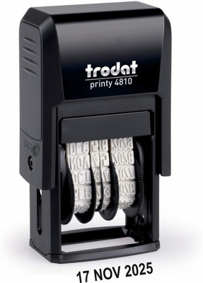spotink Trodat Self Ink Printy 4810 Dater Stamp(Letter Size 4 mm, Black)