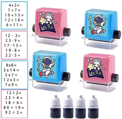 JOICE IMPEX Roller Digital Teaching Math Plus Minus Multiply Division Stamps for Kids Digital Teaching Stamp(Standard, Black)