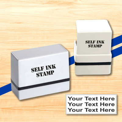 sri krishna graphics Customizable Self-Inked Rubber Stamp Self-Inking Stamp(3.5 cm x 5.5 cm x 6.5 cm, Blue, Red, Black)