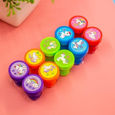 Brightlance Unicorn 10 pc Art and Craft Stamps of different shapes for Kids Art and craft stamps(NA, Na)