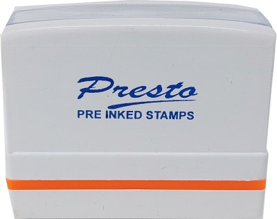 PRESTO Self Inking Personalized rubber stamp with clear impression (59x17 mm) Self Inking stamp(59x17 mm, Blue, Violet, Green, Black, Red)