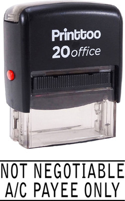 Printtoo NOT NEGOTIABLE A/C Payee ONLY Self Inking Rubber Stamp Office Stationary Stamp Self-inking Stamp(Medium, Black)