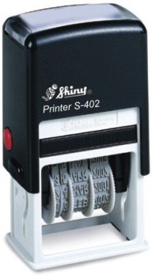SHINY Self ink Dater with RECEIVED message and signature space S-402 Pre-inked Stamp(Medium, Black)
