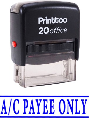 Printtoo A/C Payee ONLY Self Inking Rubber Stamp Stamp Office Stationary Self-inking Stamp(Medium, Blue)