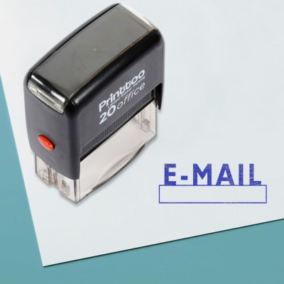 Printtoo E-Mail Self Inking Rubber Stamp Office Stationary Stamp Self-inking Stamp(Medium, Blue)