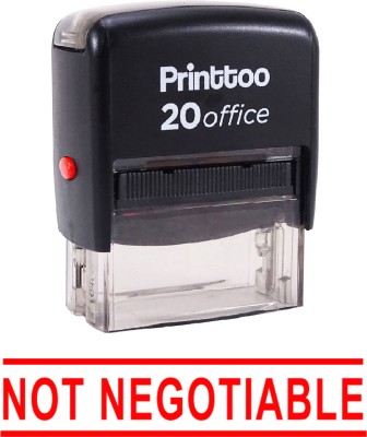 Printtoo Stamp NOT NEGOTIABLE Self Inking Rubber Stamp Office Stationary Self-inking Stamp(Medium, Red)