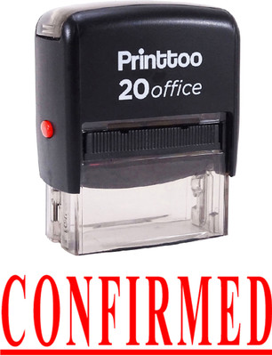 Printtoo Rubber Stamp Confirmed Self Inking Office Stationary Stamp Self-inking Stamp(Medium, Red)