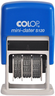 COLOP Mini Dater Stamp COLOP MINI DATER S120 Self Inking Stamp(4MM, BLUE)