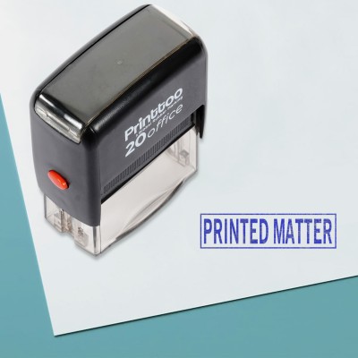 Printtoo Self Inking Printed Matter Rubber Stamp Office Stationary Stamp Self-inking Stamp(Medium, Blue)