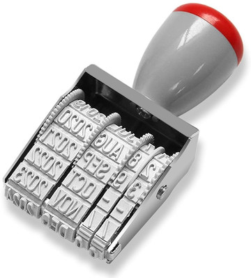 HATHIYANI Dater Stamp with Different Dates & Years & Customization Options(1, grey)