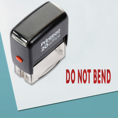 Printtoo Self Inking DO NOT Bend Rubber Stamp Office Stationary Stamp Self-inking Stamp(Medium, Red)