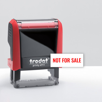 Trodat NOT FOR SALE Stamp - Built In Red Color Ink Pad | Text Stamp With Red Body Color Stamp(Medium, Red)