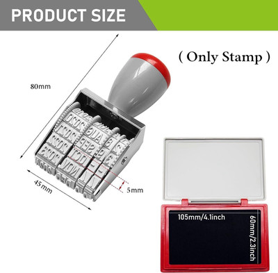 NOZOMI Dater Stamp with Different Dates & Years Rubber stamp(Large, Black)