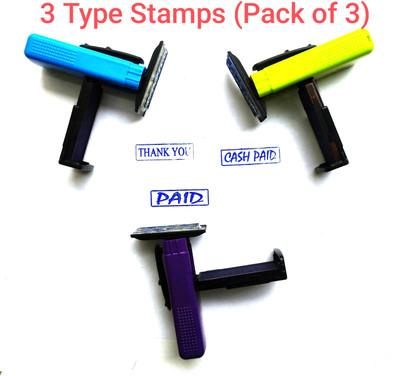 madhufashain 3 self inking Pocket stamp Self inking stamp(Small, Blue)