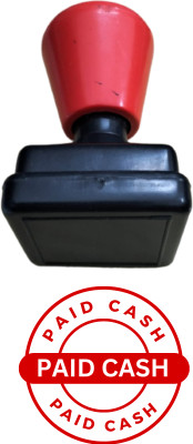 Monotech Enterprises Paid Cash Message Stamp for Shop and Office pre ink stamp(small, Red)