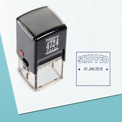 Printtoo Office Stationery Dater Stamp Self Inking with Paid Text Date Rubber Stamp Self-inking Stamp(Medium, Blue)