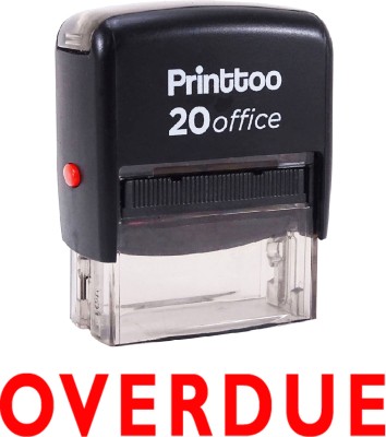 Printtoo OVERDUE Self Inking Rubber Stamp Office Stationary Stamp Self-inking Stamp(Medium, Red)