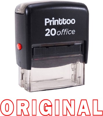 Printtoo Original Self Inking Rubber Stamp Office Stationary Stamp Self-inking Stamp(Medium, Red)