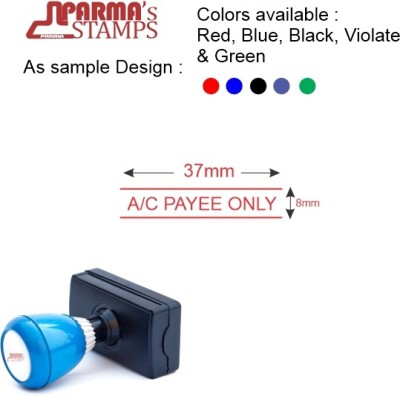 PARMA'S Stamp Account-Pay Self-Inking Stamp(37X8, Red, Blue, Black, Green, Violet)
