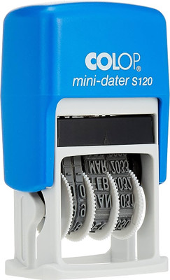 colop 4252 Pre-inked Dater Stamp(Small, Blue)
