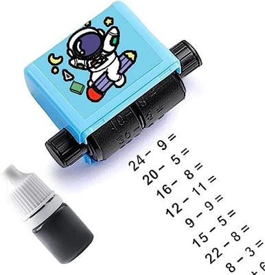 RHINETOYS SUBTRACTION Roller Number Teaching Practice Math Stamp Roller Rubber(Medium, Black)