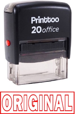 Printtoo Office Stationary Original Self Inking Rubber Stamp Stamp Self-inking Stamp(Medium, Red)