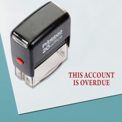 Printtoo This Account is OVERDUE Self Inking Rubber Stamp Office Stationary Stamp Self-inking Stamp(Medium, Red)