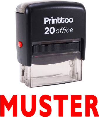 Printtoo Muster Self Inking Rubber Stamp Office Stationary Stamp Self-inking Stamp(Medium, Red)