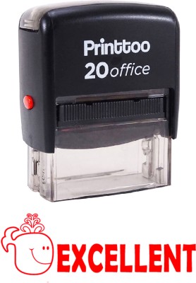 Printtoo Rubber Stamp Office Stationary Excellent Self Inking Stamp Self-inking Stamp(Medium, Red)