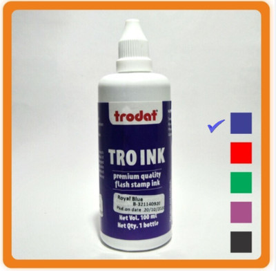 Sgt Trodat Flash Stamp ink Royal Blue Bottle(100 ml, Blue)