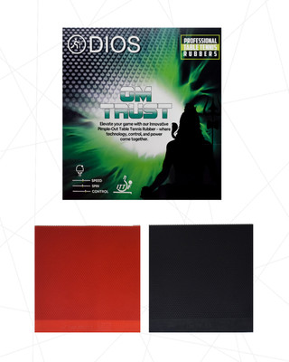 Dios OM Trust Pimple Out Defensive Rubber 1.5 mm Table Tennis Rubber(Red)