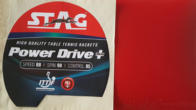 Stag iconic Power Drive Plus 1.8 mm Table Tennis Rubber(Red)