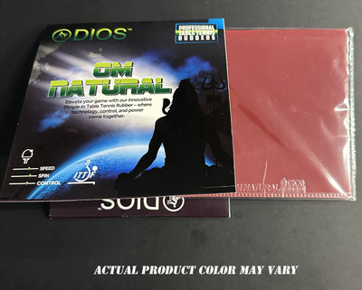 Dios OM Natural Pimple In Table Tennis Rubber 2.1 mm Table Tennis Rubber(Red)