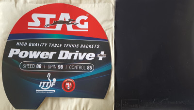 Stag iconic Power Drive Plus 1.8 mm Table Tennis Rubber(Black)