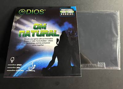 Dios OM Natural Pimple In Table Tennis Rubber 2.1 mm Table Tennis Rubber(Black)