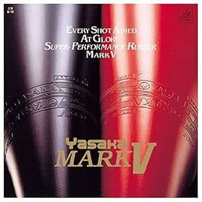 Yasaka Mark V MAX Table Tennis Rubber 2 mm Table Tennis Rubber(Red, Black)