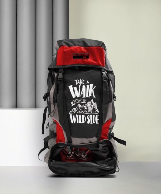 LUGGAGE WORLD New Adventure Series Trekking Water Proof Hiking Travel Luggage Backpack Bag Rucksack  - 55 L(Red, Black)