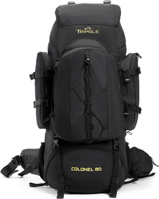 Tripole Colonel (With Detachable Day Pack) Rucksack  - 80 L(Black)