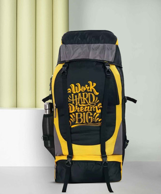 SASCO UNISEX Mountaineering Rucksack/ Hiking /Trekking/Camping Bag/ Backpack Rucksack Rucksack - 70 L(Yellow, Black)