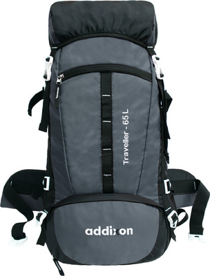 addixon Adventure Stylish Wanderlust Trekking Bag with Water proof For Hiking/Trekking Rucksack  - 65 L(Grey)
