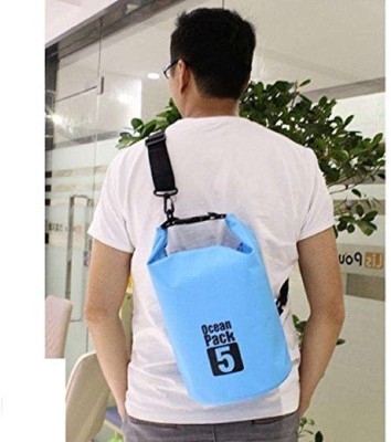 Betlex 5 Liter Water Proof Ocean Pack Dry Bag for Travelling,Camping,Hiking, Rafting Rucksack  - 5 L(Blue)