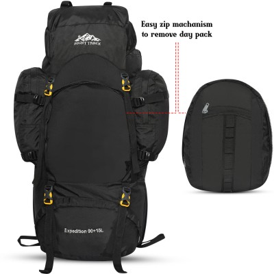 MOUNT TRACK Expedition 105 litres Rucksack/ hiking bag with Detachable Day Pack Rucksack  - 105 L(Black)