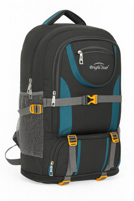 Bright Luggage 60L Unisex Travel Rucksack| Waterproof Trekking Backpack with Shoe Compartment Rucksack  - 60 L(Grey)