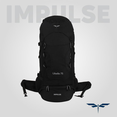 IMPULSE Rucksack bag travel bag for men tourist bag backpack for hiking trekking camping Rucksack  - 75 L(Black)
